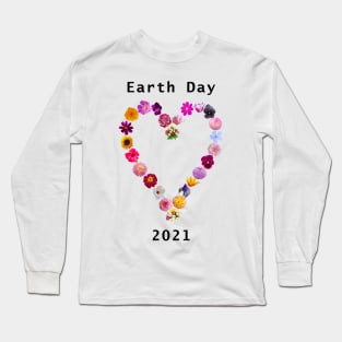 Floral Heart for Earth Day 2021 Long Sleeve T-Shirt